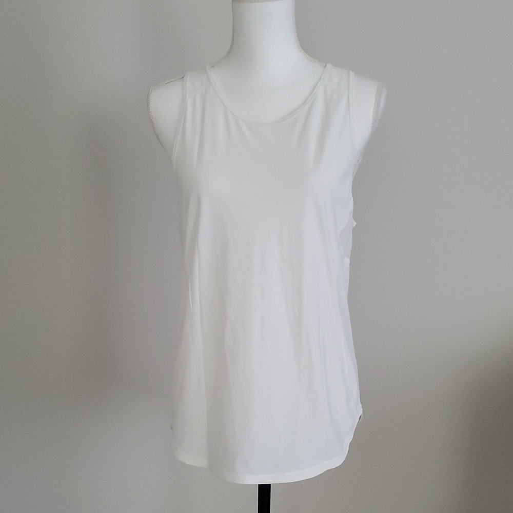Lululemon Athletica White Sleeveless Tank Top